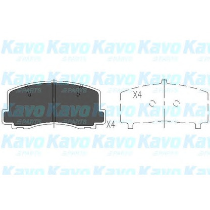 Photo Kit de plaquettes de frein, frein à disque KAVO PARTS KBP5522