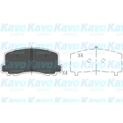 Foto Bremsbelagsatz, Scheibenbremse KAVO PARTS KBP5522