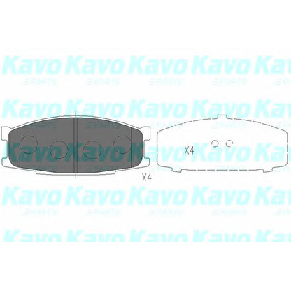 Photo Kit de plaquettes de frein, frein à disque KAVO PARTS KBP5527