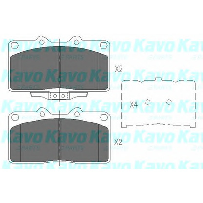 Photo Kit de plaquettes de frein, frein à disque KAVO PARTS KBP5529
