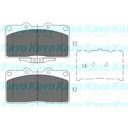 Foto Kit pastiglie freno, Freno a disco KAVO PARTS KBP5529