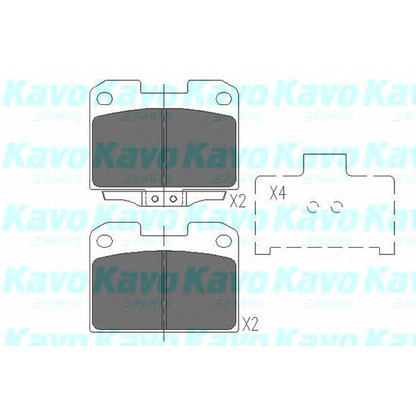 Фото Комплект тормозных колодок, дисковый тормоз KAVO PARTS KBP5531