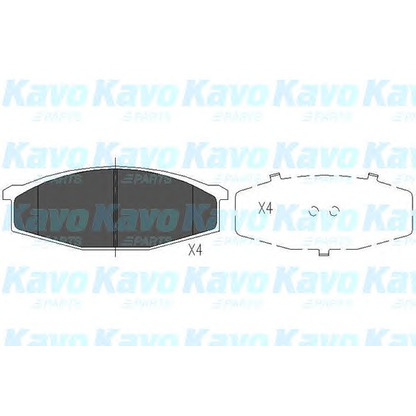 Zdjęcie Zestaw klocków hamulcowych, hamulce tarczowe KAVO PARTS KBP6501