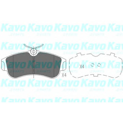 Zdjęcie Zestaw klocków hamulcowych, hamulce tarczowe KAVO PARTS KBP6502