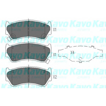Photo Brake Pad Set, disc brake KAVO PARTS KBP6508