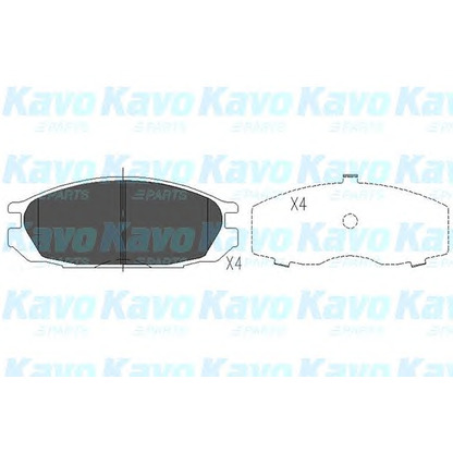 Фото Комплект тормозных колодок, дисковый тормоз KAVO PARTS KBP6510