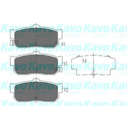 Foto Bremsbelagsatz, Scheibenbremse KAVO PARTS KBP6513