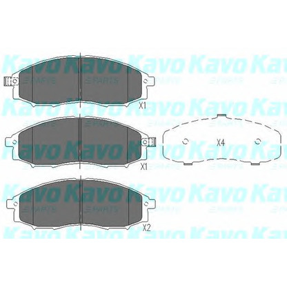 Photo Kit de plaquettes de frein, frein à disque KAVO PARTS KBP6518