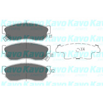 Photo Kit de plaquettes de frein, frein à disque KAVO PARTS KBP6526