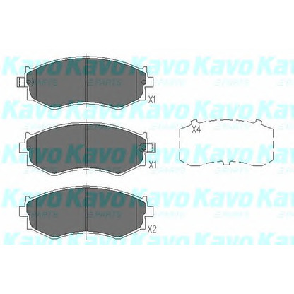 Foto Juego de pastillas de freno KAVO PARTS KBP6527