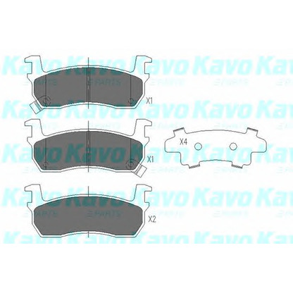 Photo Brake Pad Set, disc brake KAVO PARTS KBP6530