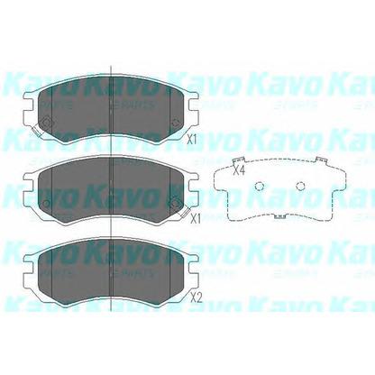 Photo Kit de plaquettes de frein, frein à disque KAVO PARTS KBP6531