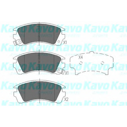 Photo Kit de plaquettes de frein, frein à disque KAVO PARTS KBP6532