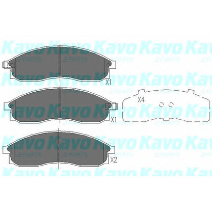 Zdjęcie Zestaw klocków hamulcowych, hamulce tarczowe KAVO PARTS KBP6534