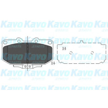 Photo Brake Pad Set, disc brake KAVO PARTS KBP6536
