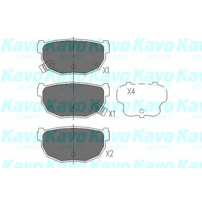 Photo Kit de plaquettes de frein, frein à disque KAVO PARTS KBP6542