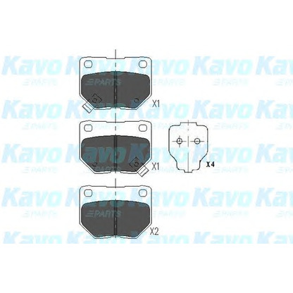 Photo Brake Pad Set, disc brake KAVO PARTS KBP6545