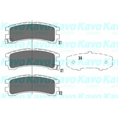 Фото Комплект тормозных колодок, дисковый тормоз KAVO PARTS KBP6549