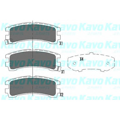 Photo Brake Pad Set, disc brake KAVO PARTS KBP6549