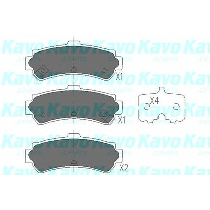 Фото Комплект тормозных колодок, дисковый тормоз KAVO PARTS KBP6550