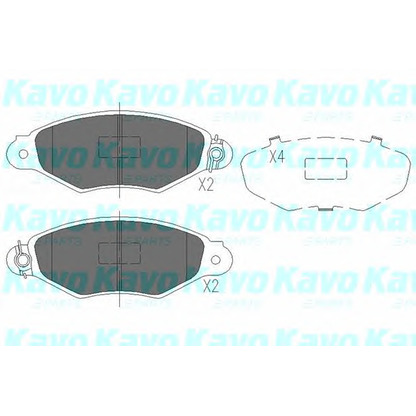 Photo Kit de plaquettes de frein, frein à disque KAVO PARTS KBP6565