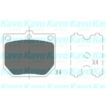Фото Комплект тормозных колодок, дисковый тормоз KAVO PARTS KBP6569