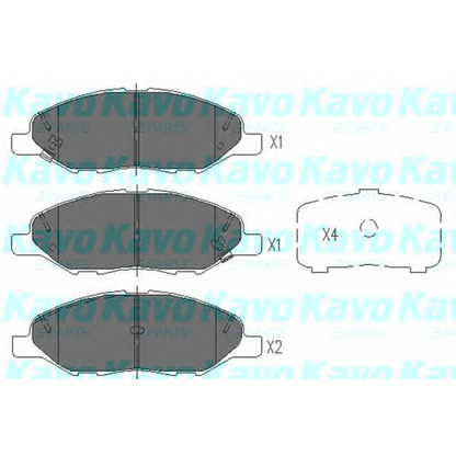 Photo Brake Pad Set, disc brake KAVO PARTS KBP6578