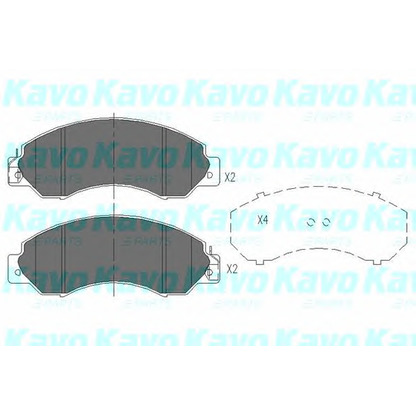 Photo Kit de plaquettes de frein, frein à disque KAVO PARTS KBP6592