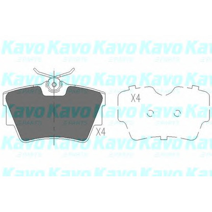 Photo Brake Pad Set, disc brake KAVO PARTS KBP6593