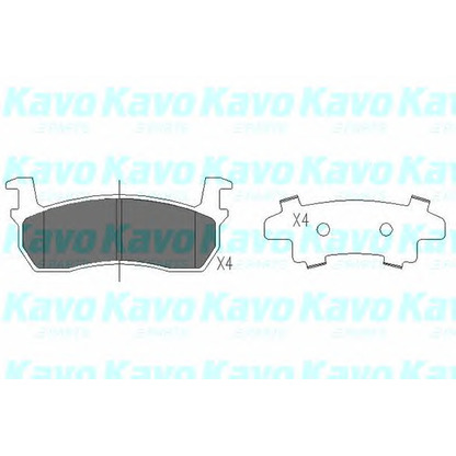 Foto Kit pastiglie freno, Freno a disco KAVO PARTS KBP6594