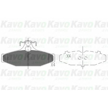 Photo Brake Pad Set, disc brake KAVO PARTS KBP7503