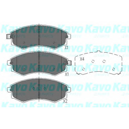 Foto Kit pastiglie freno, Freno a disco KAVO PARTS KBP7507