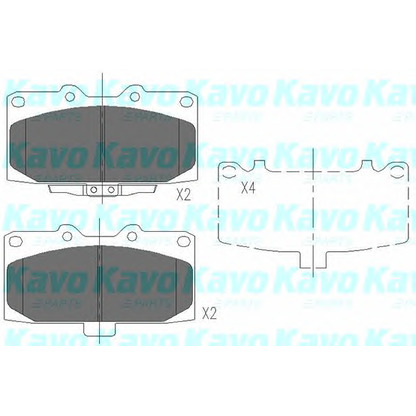 Photo Brake Pad Set, disc brake KAVO PARTS KBP8003