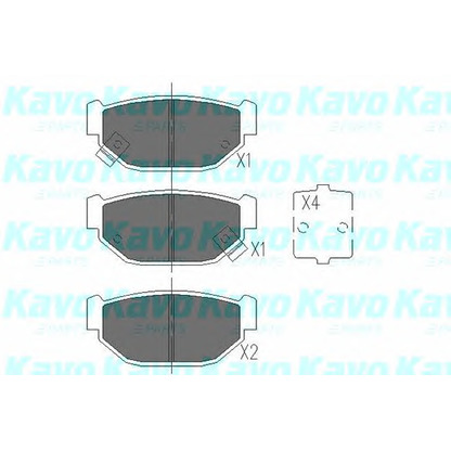 Фото Комплект тормозных колодок, дисковый тормоз KAVO PARTS KBP8007