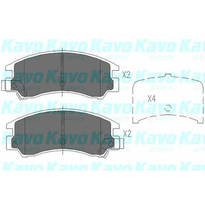 Photo Brake Pad Set, disc brake KAVO PARTS KBP8008