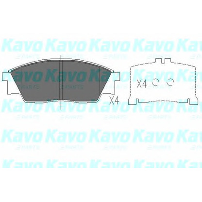 Фото Комплект тормозных колодок, дисковый тормоз KAVO PARTS KBP8009