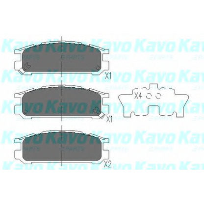 Foto Bremsbelagsatz, Scheibenbremse KAVO PARTS KBP8016