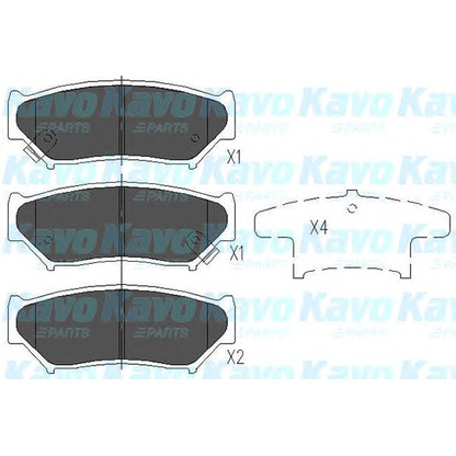 Фото Комплект тормозных колодок, дисковый тормоз KAVO PARTS KBP8505