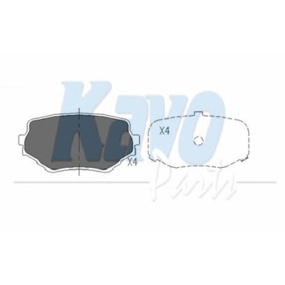 Фото Комплект тормозных колодок, дисковый тормоз KAVO PARTS KBP8506