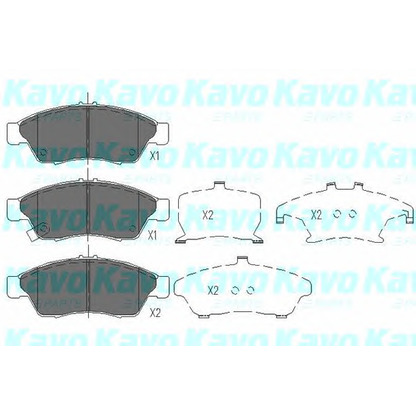 Photo Kit de plaquettes de frein, frein à disque KAVO PARTS KBP8510
