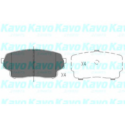 Photo Kit de plaquettes de frein, frein à disque KAVO PARTS KBP8511