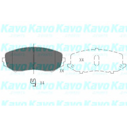 Фото Комплект тормозных колодок, дисковый тормоз KAVO PARTS KBP8512