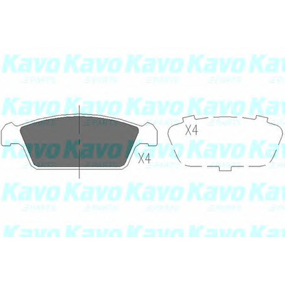 Фото Комплект тормозных колодок, дисковый тормоз KAVO PARTS KBP8515