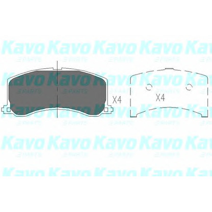 Photo Kit de plaquettes de frein, frein à disque KAVO PARTS KBP8517