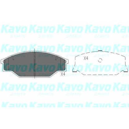 Zdjęcie Zestaw klocków hamulcowych, hamulce tarczowe KAVO PARTS KBP9001