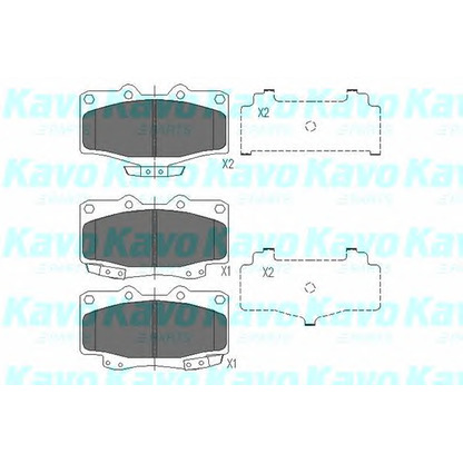 Photo Brake Pad Set, disc brake KAVO PARTS KBP9004