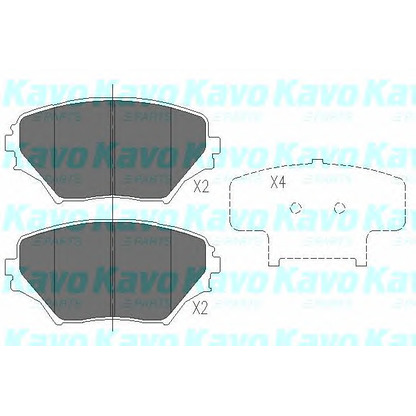 Photo Brake Pad Set, disc brake KAVO PARTS KBP9011