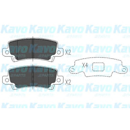 Foto Kit pastiglie freno, Freno a disco KAVO PARTS KBP9016