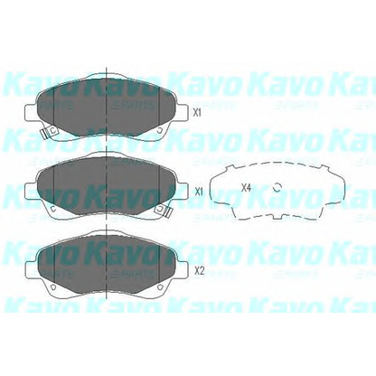 Photo Brake Pad Set, disc brake KAVO PARTS KBP9018