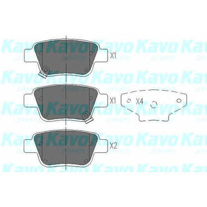 Zdjęcie Zestaw klocków hamulcowych, hamulce tarczowe KAVO PARTS KBP9019